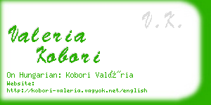 valeria kobori business card